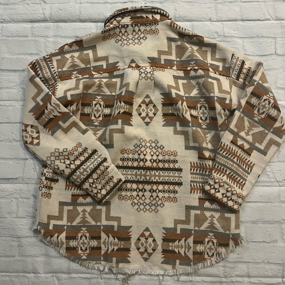Rustic Western Print Button-Up Jacket - image 2